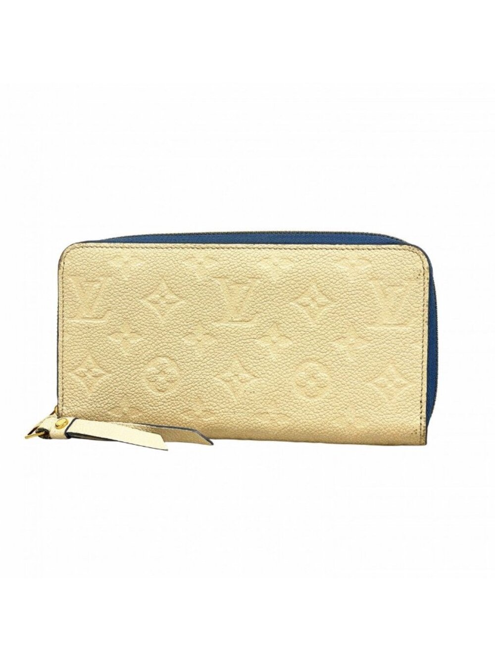 Louis Vuitton Wallet Monogram Empreinte Zippy Cles Mu Blue Jean